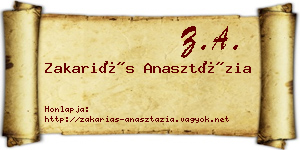 Zakariás Anasztázia névjegykártya